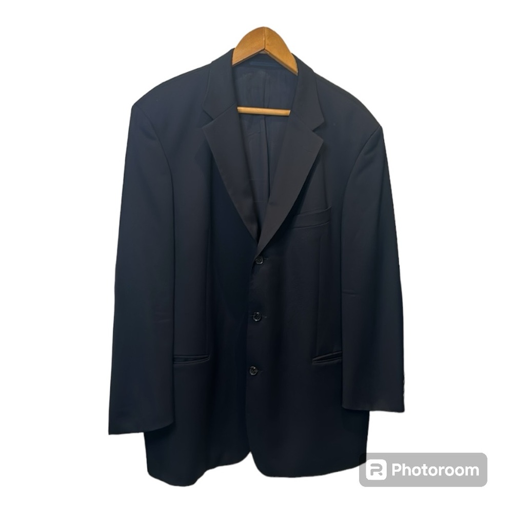 Hugo Boss Men’s Navy Wool Super 100 “Einstein” Blazer Sport Coat Jacket Size 46